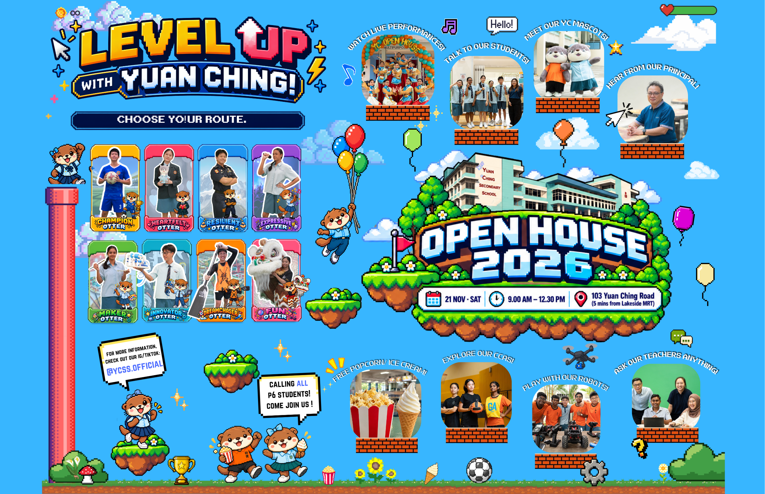 Level Up with Yuan Ching at Open House 2026 and discover diverse pathways to grow, create, lead, and thrive through exciting student experiences.